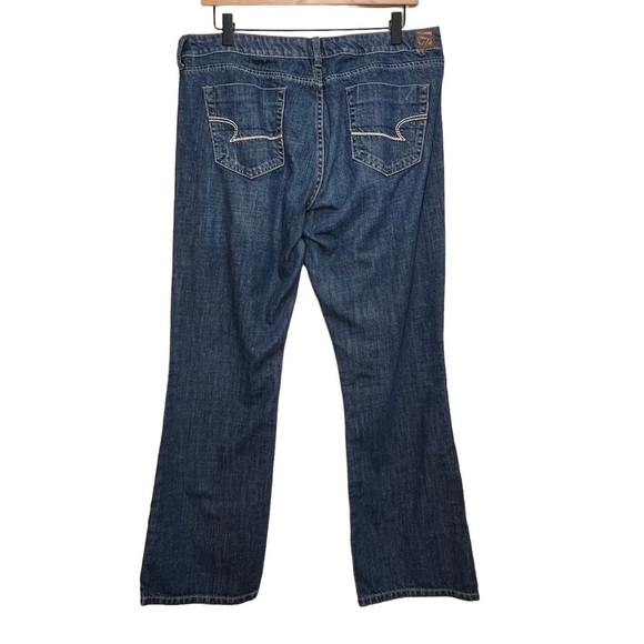 American Eagle Blue Bootcut Jeans Size 14 Denim Casual - Picture 2 of 12
